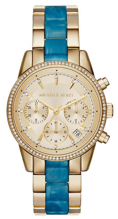  Shop Authentic Michael Kors Ritz Gold Dial Two Tone Steel Strap Watch for Women - MK6328 - Luxxuri
