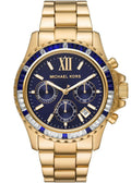  Shop Authentic Michael Kors Everest Chronograph Blue Dial Gold Steel Strap Watch for Women - MK5754 - Luxxuri