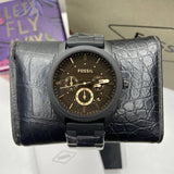  Shop Authentic Fossil Machine Chronograph Black Dial Black Steel Strap Watch for Men - FS4682 - Luxxuri