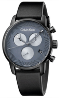 Shop Authentic Calvin Klein City Chronograph Grey Dial Black Leather Strap Watch for Men - K2G177C3 - Luxxuri