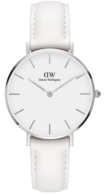  Shop Authentic Daniel Wellington Petite Bondi White Dial White Leather Strap Watch For Women - DW00100190 - Luxxuri
