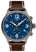  Shop Authentic Tissot Chrono XL Blue Dial Brown Leather Strap Watch For Men - T116.617.36.047.00 - Luxxuri
