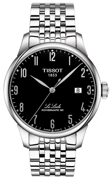  Shop Authentic Tissot Le Locle Powermatic 80 Black Dial Silver Steel Strap Watch For Men - T006.407.11.052.00 - Luxxuri