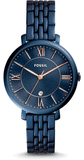  Shop Authentic Fossil Jacqueline Blue Dial Blue Steel Strap Watch for Women - ES4094 - Luxxuri