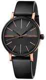  Shop Authentic Calvin Klein Boost Black Dial Black Leather Strap Watch for Men - K7Y21TCZ - Luxxuri