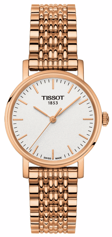  Shop Authentic Tissot T Classic Everytime Small White Dial Rose Gold Mesh Bracelet Watch For Women - T109.210.33.031.00 - Luxxuri
