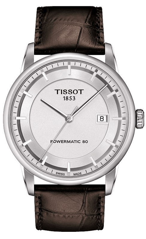  Shop Authentic Tissot Luxury Powermatic 80 Silver Dial Brown Leather Strap Watch For Men - T086.407.16.031.00 - Luxxuri