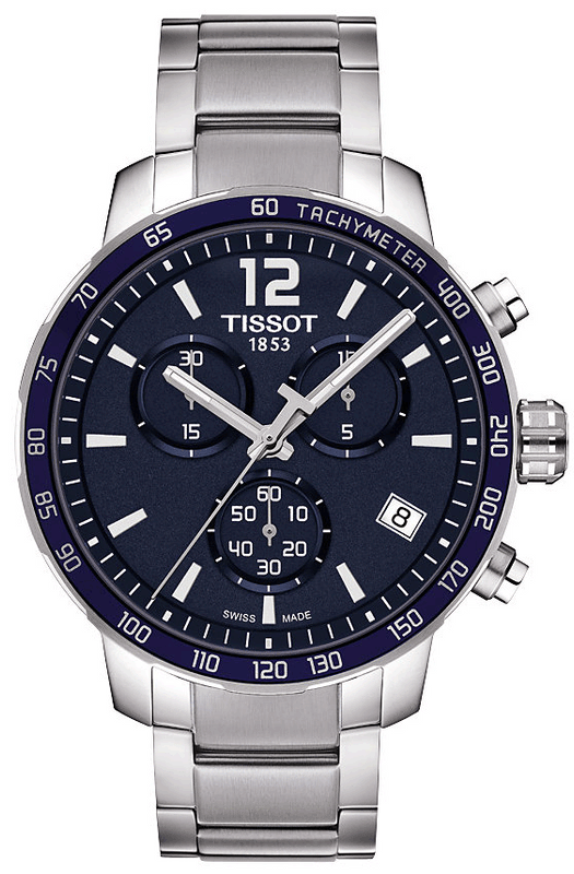  Shop Authentic Tissot Quickster Chronograph Blue Dial Watch For Men - T095.417.11.047.00 - Luxxuri
