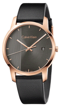  Shop Authentic Calvin Klein City Quartz Grey Dial Black Leather Strap Watch for Men - K2G2G6C3 - Luxxuri