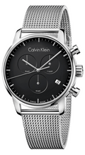  Shop Authentic Calvin Klein City Chronograph Black Dial Silver Mesh Bracelet Watch for Men - K2G27121 - Luxxuri