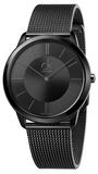  Shop Authentic Calvin Klein Minimal Black Dial Black Mesh Bracelet Watch for Men - K3M214B1 - Luxxuri