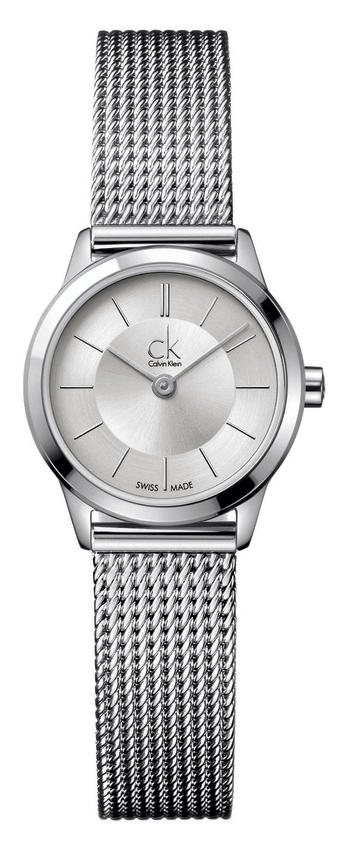  Shop Authentic Calvin Klein Minimal White Dial Silver Mesh Bracelet Watch for Women - K3M23126 - Luxxuri
