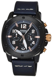  Shop Authentic Fossil Modern Machine Chronograph Black Dial Blue Leather Strap Watch for Men - FS5066 - Luxxuri