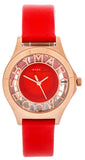  Shop Authentic Marc Jacobs Henry Skeleton Red Dial Red Leather Strap Watch for Women - MBM1338 - Luxxuri