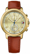  Shop Authentic Tommy Hilfiger Claudia Rose Gold Dial Brown Leather Strap Watch for Women - 1781818 - Luxxuri