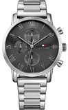 Shop Authentic Tommy Hilfiger Kane Chronograph Grey Dial Silver Steel Strap Watch for Men - 1791397 - Luxxuri