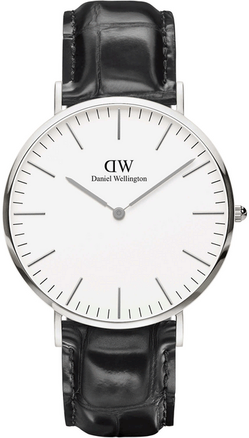  Shop Authentic Daniel Wellington Classic York White Dial Black Leather Strap Watch For Men - DW00100025 - Luxxuri