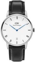 Shop Authentic Daniel Wellington Dapper Sheffield White Dial Black Leather Strap Watch For Women - DW00100096 - Luxxuri