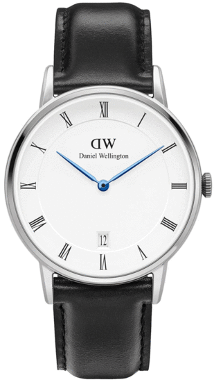  Shop Authentic Daniel Wellington Dapper Sheffield White Dial Black Leather Strap Watch For Women - DW00100096 - Luxxuri