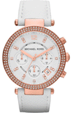  Shop Authentic Michael Kors Parker White Diamonds Dial White Leather Strap Watch for Women - MK2281 - Luxxuri