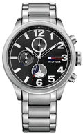 Shop Authentic Tommy Hilfiger Jackson Quartz Black Dial Silver Steel Strap Watch for Men - 1791243 - Luxxuri