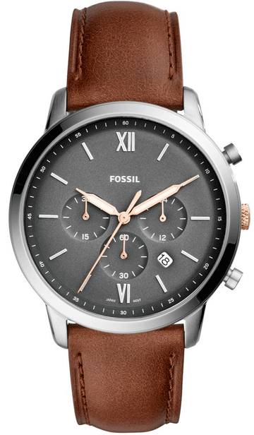  Shop Authentic Fossil Neutra Chronograph Black Dial Brown Leather Strap Watch for Men - FS5408 - Luxxuri
