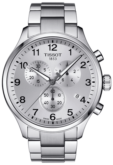  Shop Authentic Tissot Chrono XL Classic Silver Dial Silver Steel Strap Watch For Men - T116.617.11.037.00 - Luxxuri