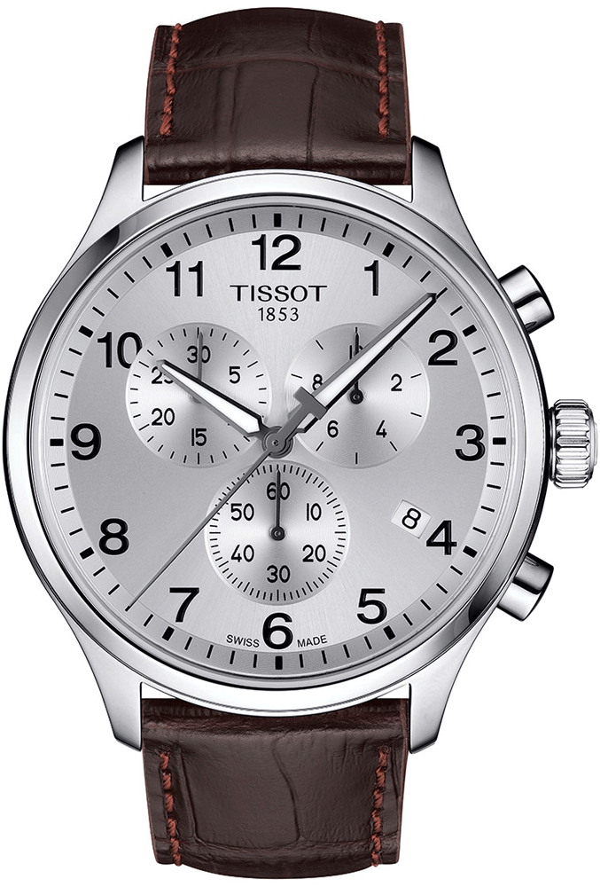  Shop Authentic Tissot T Sport Chrono XL Classic Silver Dial Brown Leather Strap Watch For Men - T116.617.16.037.00 - Luxxuri