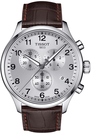  Shop Authentic Tissot T Sport Chrono XL Classic Silver Dial Brown Leather Strap Watch For Men - T116.617.16.037.00 - Luxxuri
