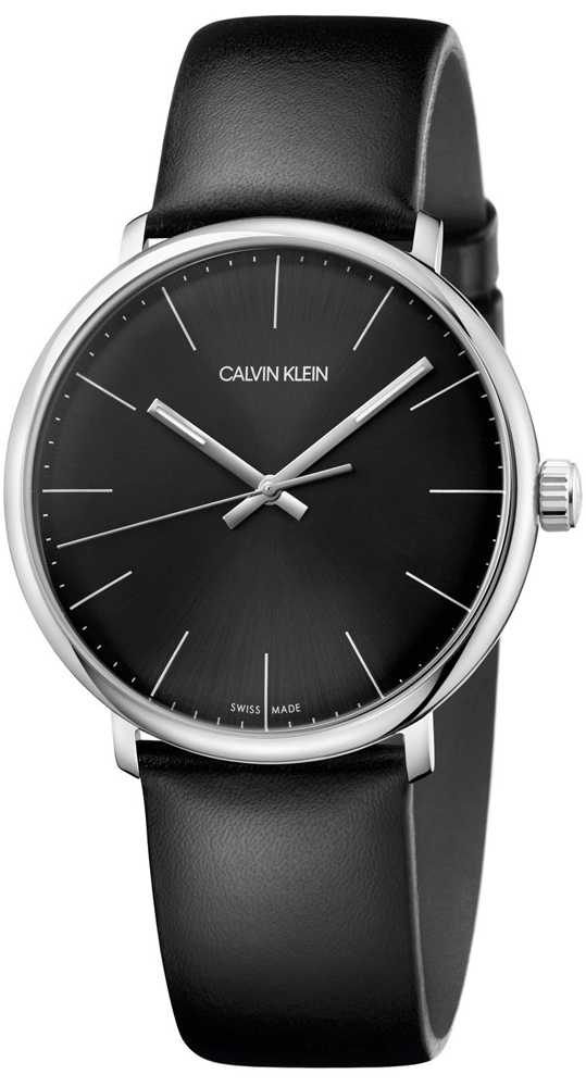  Shop Authentic Calvin Klein High Noon Quartz Black Dial Black Leather Strap Watch for Men - K8M211C1 - Luxxuri