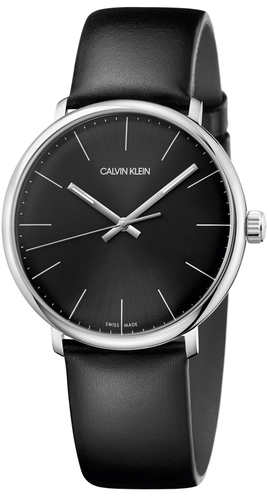  Shop Authentic Calvin Klein High Noon Quartz Black Dial Black Leather Strap Watch for Men - K8M211C1 - Luxxuri