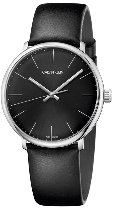  Shop Authentic Calvin Klein High Noon Quartz Black Dial Black Leather Strap Watch for Men - K8M211C1 - Luxxuri