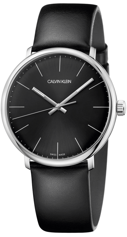  Shop Authentic Calvin Klein High Noon Quartz Black Dial Black Leather Strap Watch for Men - K8M211C1 - Luxxuri