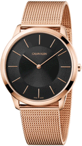  Shop Authentic Calvin Klein Minimal Black Dial Rose Gold Mesh Bracelet Watch for Men - K3M2162Y - Luxxuri