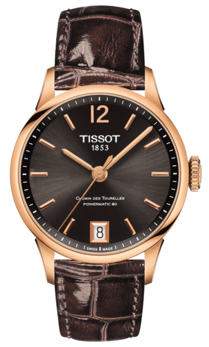  Shop Authentic Tissot Chemin Des Tourelles Powermatic 80 Lady Brown Dial Brown Leather Strap Watch For Women - T099.207.36.447.00 - Luxxuri