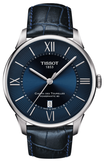  Shop Authentic Tissot Chemin Des Tourelles Powermatic 80 Blue Dial Blue Leather Strap Watch for Men - T099.407.16.048.00 - Luxxuri