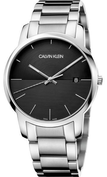  Shop Authentic Calvin Klein City Black Dial Silver Steel Strap Watch for Men - K2G2G14C - Luxxuri