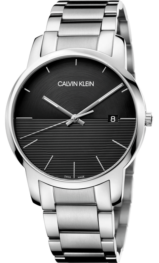  Shop Authentic Calvin Klein City Black Dial Silver Steel Strap Watch for Men - K2G2G14C - Luxxuri