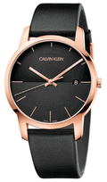  Shop Authentic Calvin Klein City Quartz Black Dial Black Leather Strap Watch for Men - K2G2G6CZ - Luxxuri