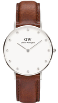  Shop Authentic Daniel Wellington Classy St Mawes White Dial Brown Leather Strap Watch For Women - DW00100079 - Luxxuri