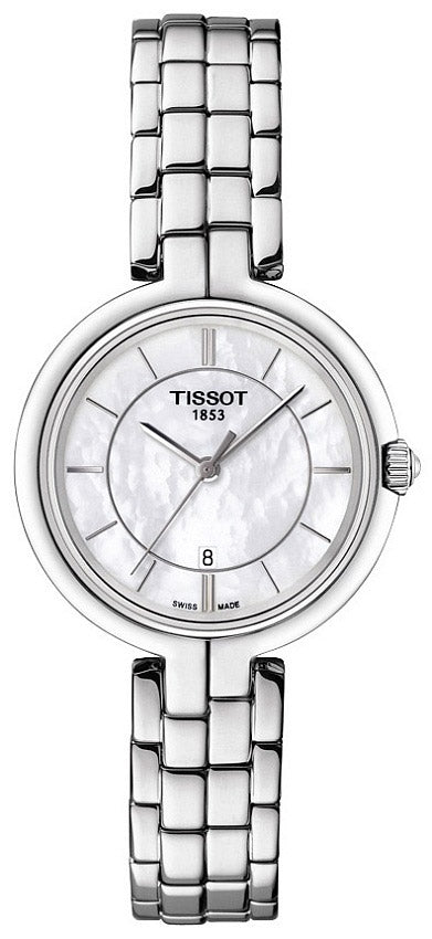  Shop Authentic Tissot T Lady Flamingo Mother of Pearl White Dial Silver Steel Strap Watch For Women - T094.210.11.111.00 - Luxxuri