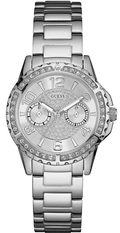  Shop Authentic Guess Sassy Multifunction Quartz Silver Dial Silver Steel Strap Watch For Women - W0705L1 - Luxxuri