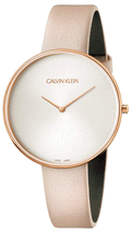  Shop Authentic Calvin Klein Full Moon Silver Dial Pink Leather Stap Watch for Women - K8Y236Z6 - Luxxuri