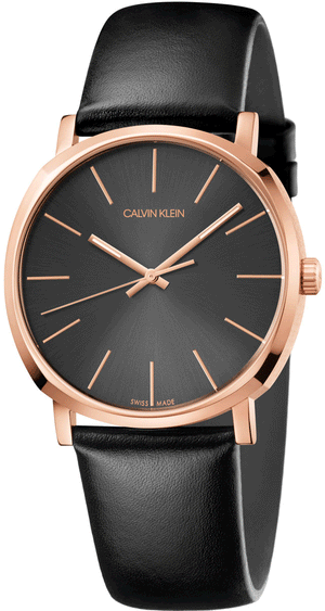  Shop Authentic Calvin Klein Posh Black Dial Black Leather Strap Watch for Men - K8Q316C3 - Luxxuri