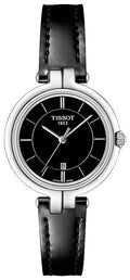  Shop Authentic Tissot T Lady Flamingo Black Dial Black Leather Strap Watch For Women - T094.210.16.051.00 - Luxxuri