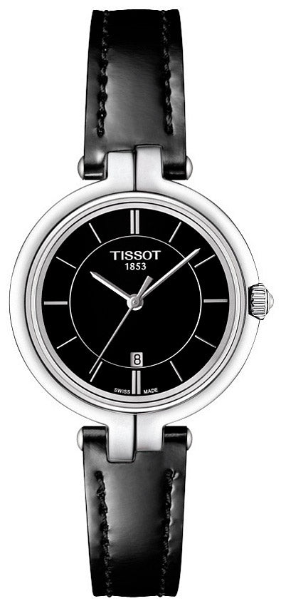  Shop Authentic Tissot T Lady Flamingo Black Dial Black Leather Strap Watch For Women - T094.210.16.051.00 - Luxxuri