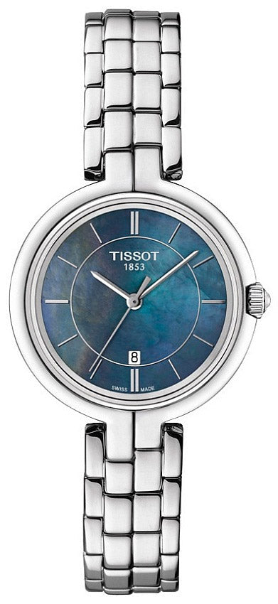  Shop Authentic Tissot T Lady Flamingo Mother of Pearl Blue Dial Silver Steel Strap Watch For Women - T094.210.11.121.00 - Luxxuri