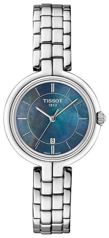  Shop Authentic Tissot T Lady Flamingo Mother of Pearl Blue Dial Silver Steel Strap Watch For Women - T094.210.11.121.00 - Luxxuri