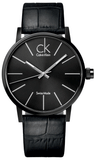  Shop Authentic Calvin Klein Post Minimal Black Dial Black Leather Strap Watch for Men - K7621401 - Luxxuri