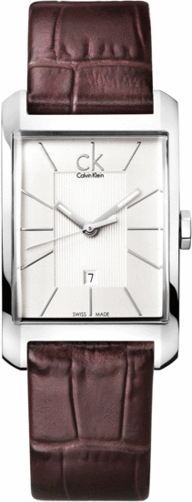  Shop Authentic Calvin Klein Window Silver Dial Brown Leather Strap Watch for Women - K2M23126 - Luxxuri